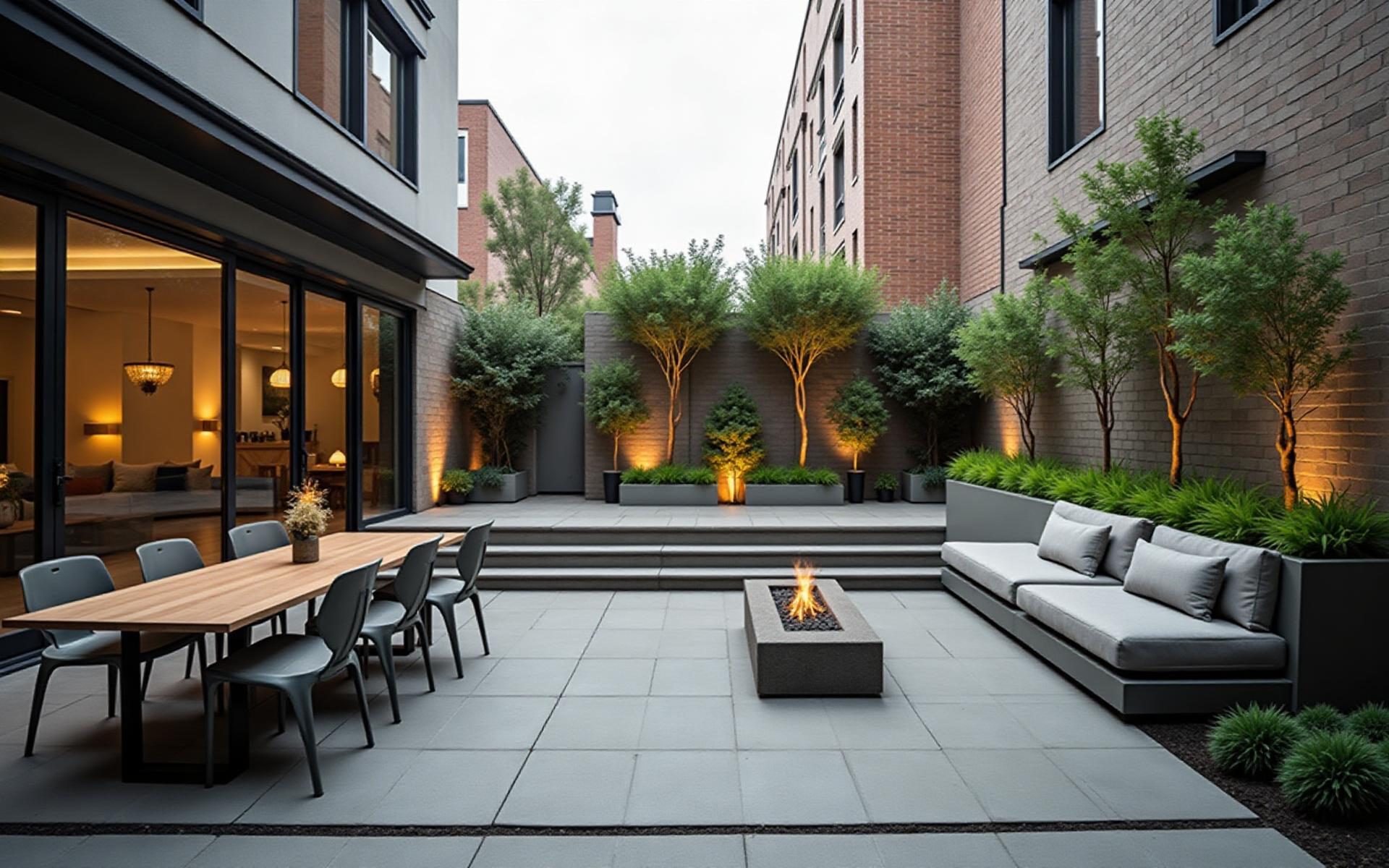 Contemporary porcelain paver installation in Los Angeles