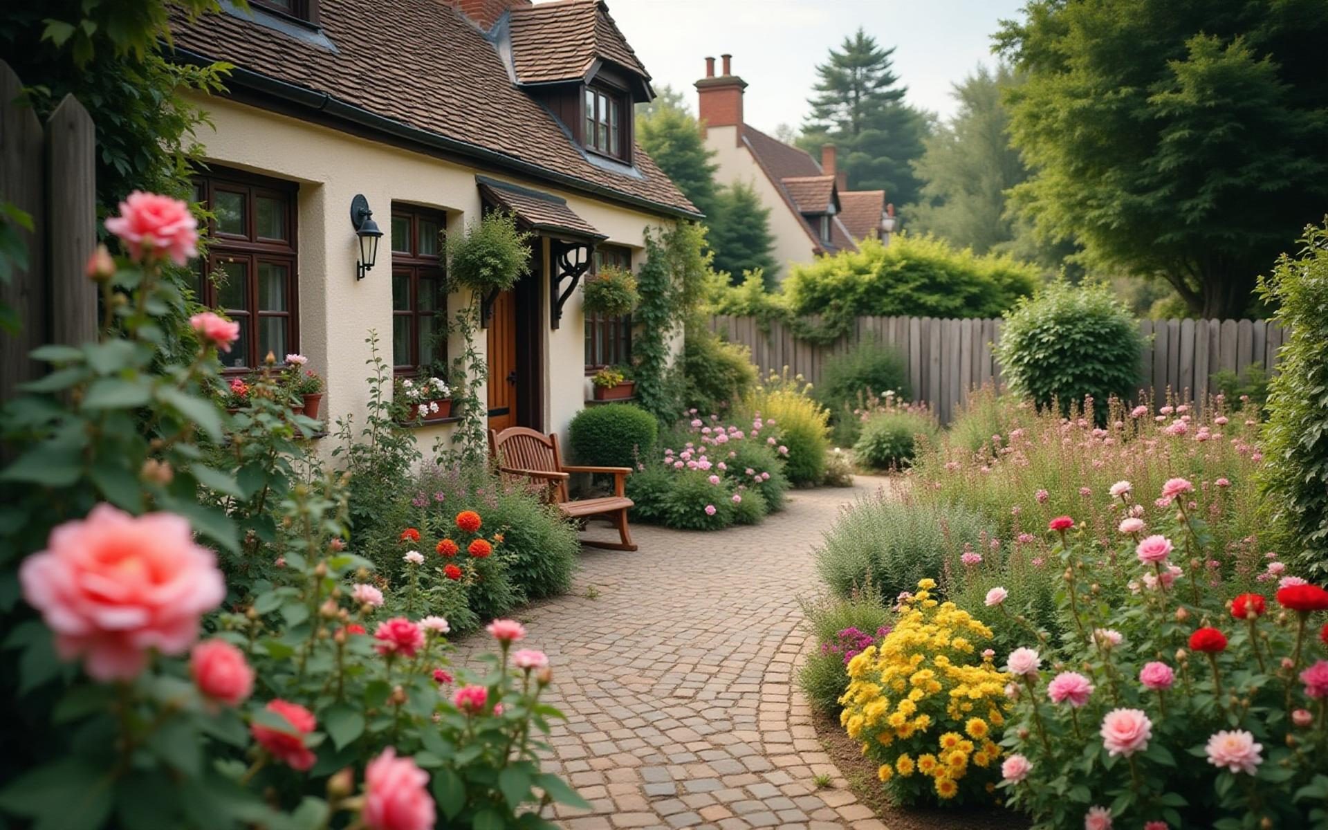 Cottage-style garden with California native perennials and wildflowers