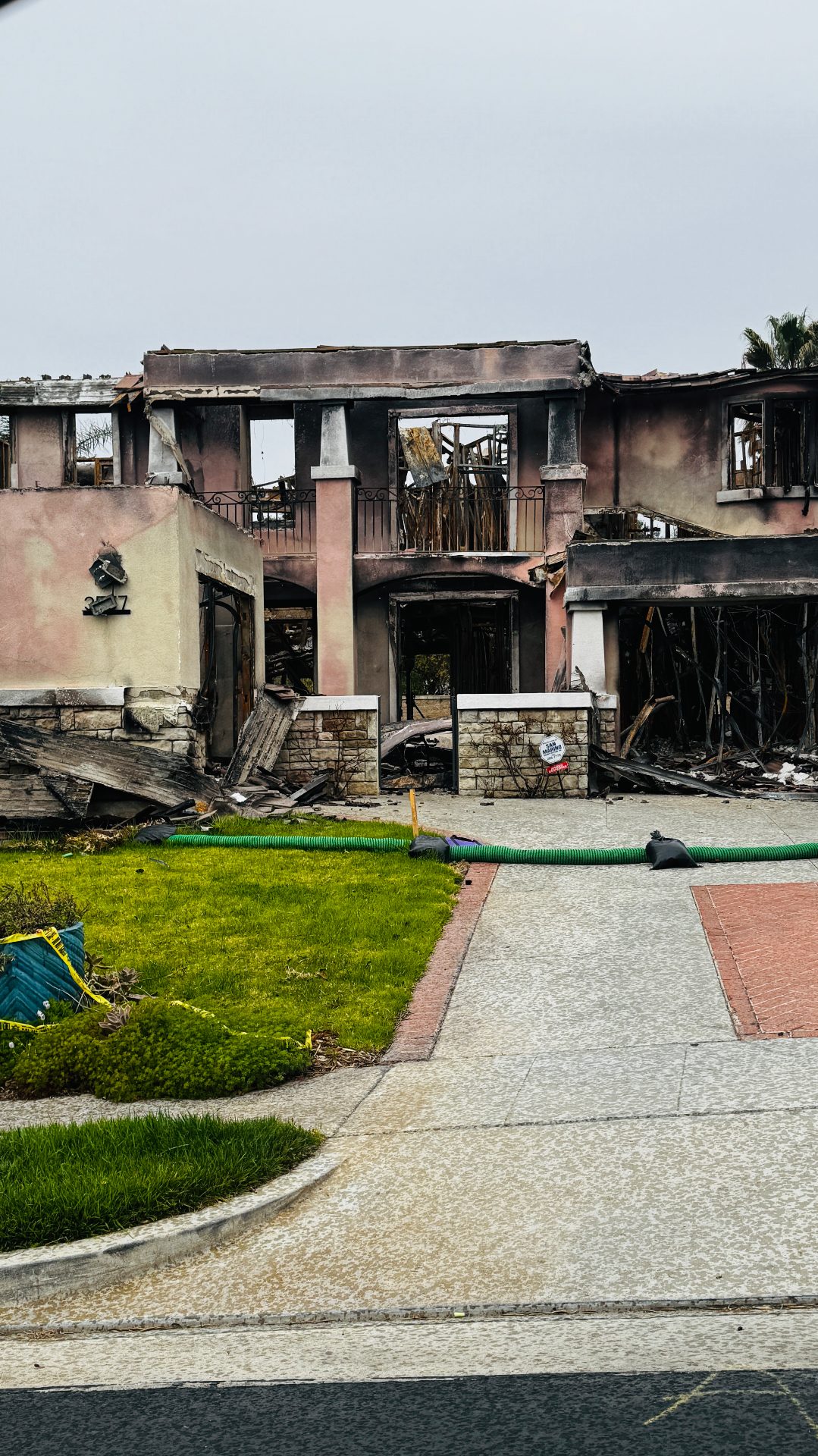 Fire damage to Altadena home - devastation from LA wildfires