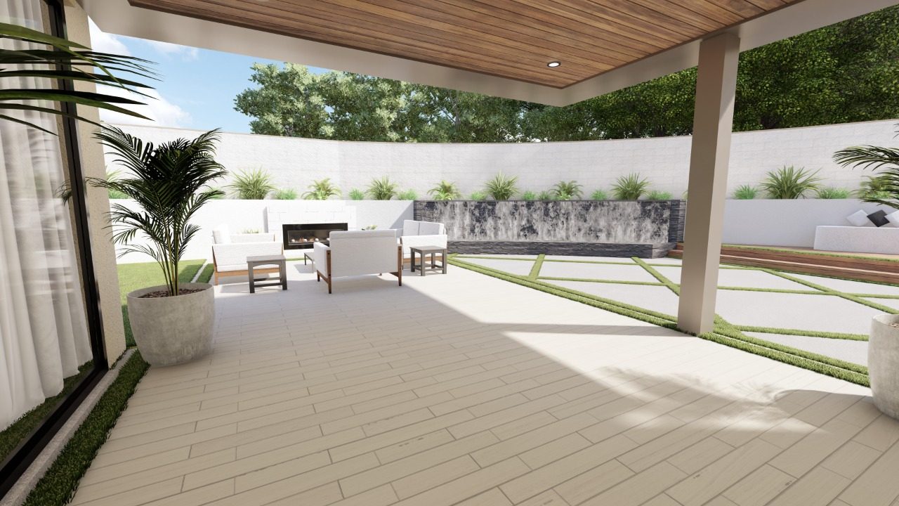Moda backyard project with proper drainage installation